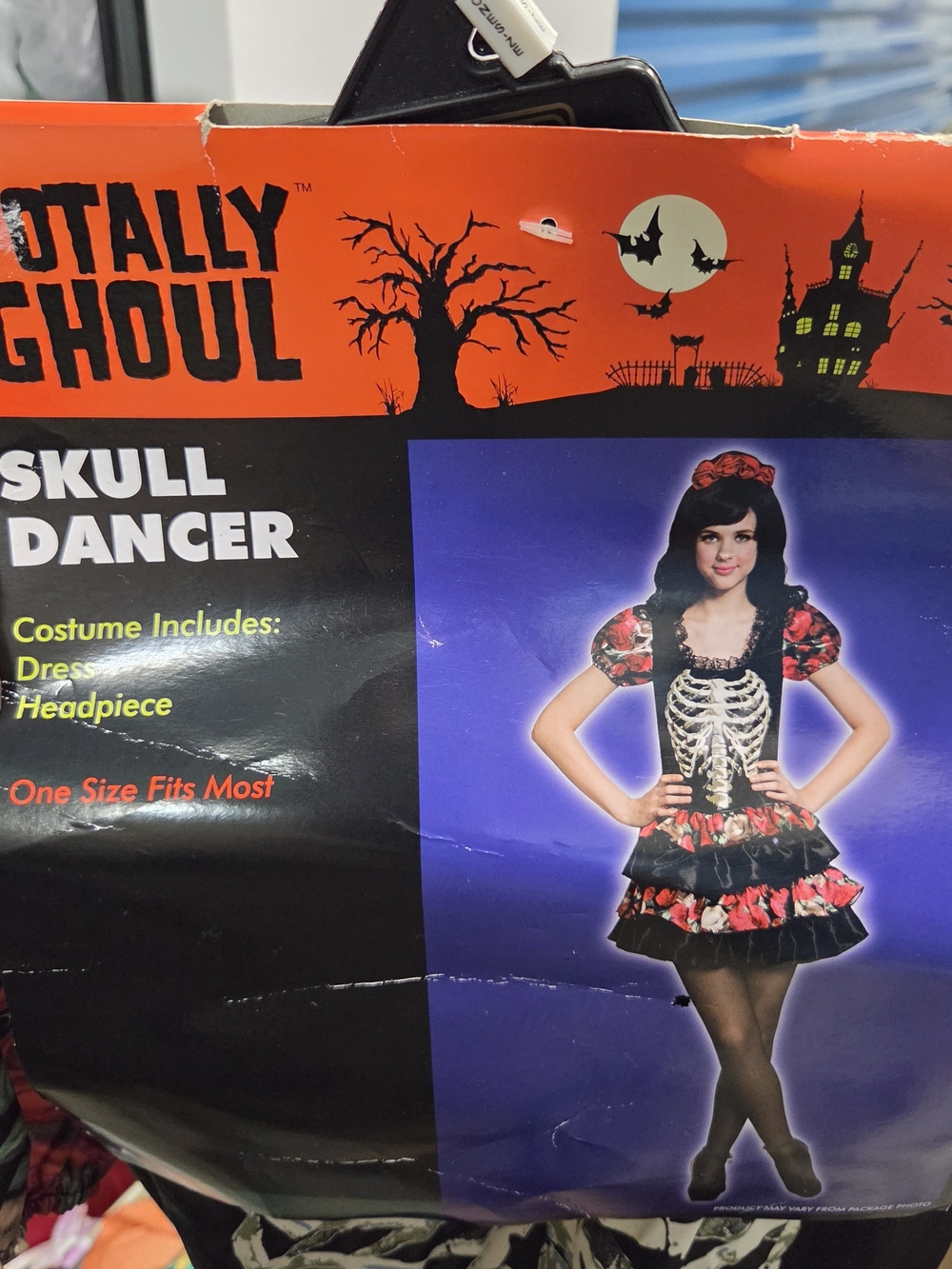 Totally Ghoul Skull Dancer Costume Black & Red